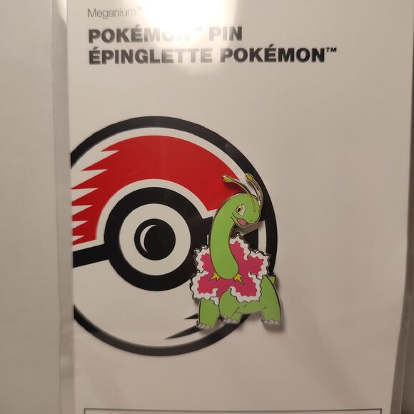 Pokemon TCG Meganium Enamel Pin Official Nintendo Collectible Badge Figure - Picture 1 of 2